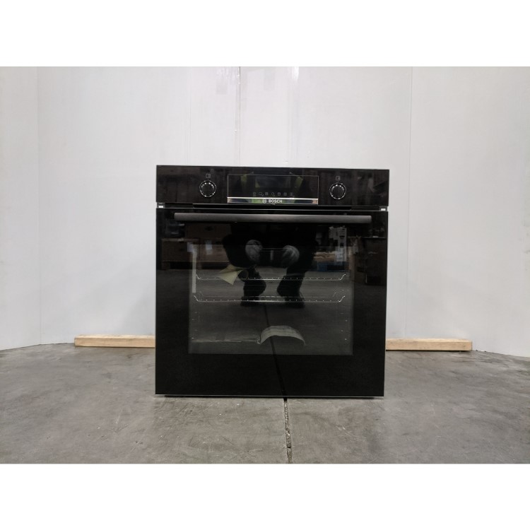 Refurbished Bosch Serie 6 HBG579BB6B 60cm Single Built In Electric Oven With Pyrolytic Cleaning Black