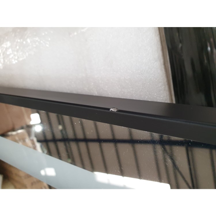 GRADE A2 - Black LED Bathroom Mirror with Demister - 600 x 800mm - Lepus