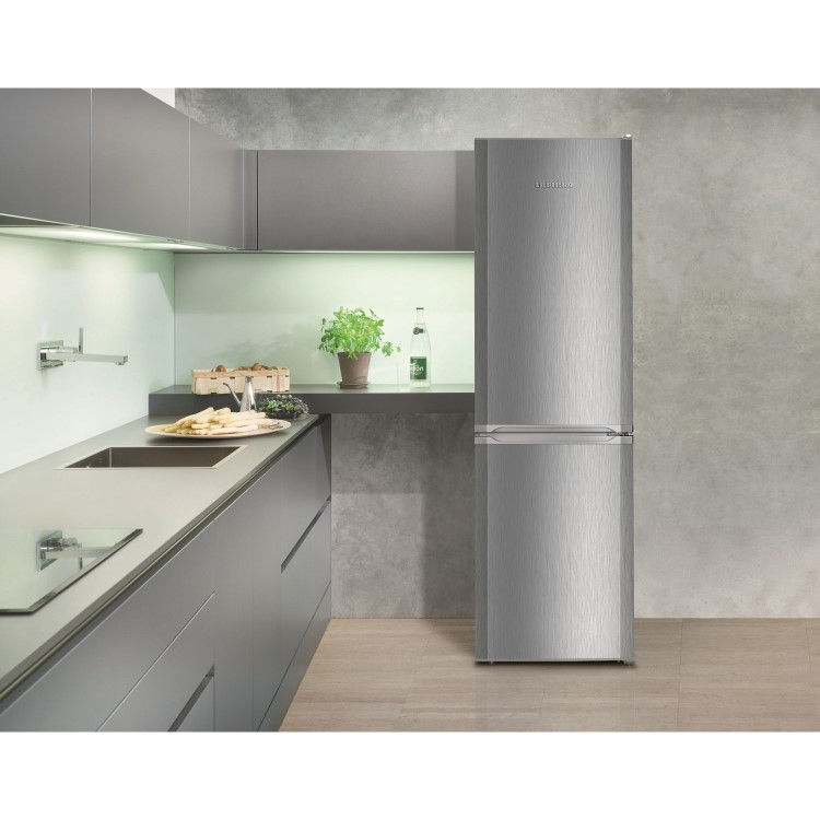 Liebherr 296 Litre 60/40 Freestanding Fridge Freezer With VarioSpace  - Stainless steel look