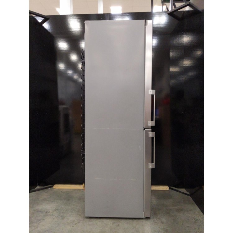 Refurbished Hotpoint NFFUD191X1 Freestanding 444 Litre 60/40 Frost Free Fridge Freezer Stainless Steel