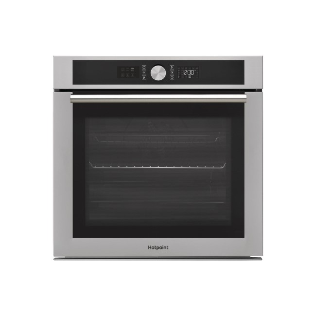 Refurbished Hotpoint SI4854HIX 60cm Single Built In Electric Oven Stainless Steel