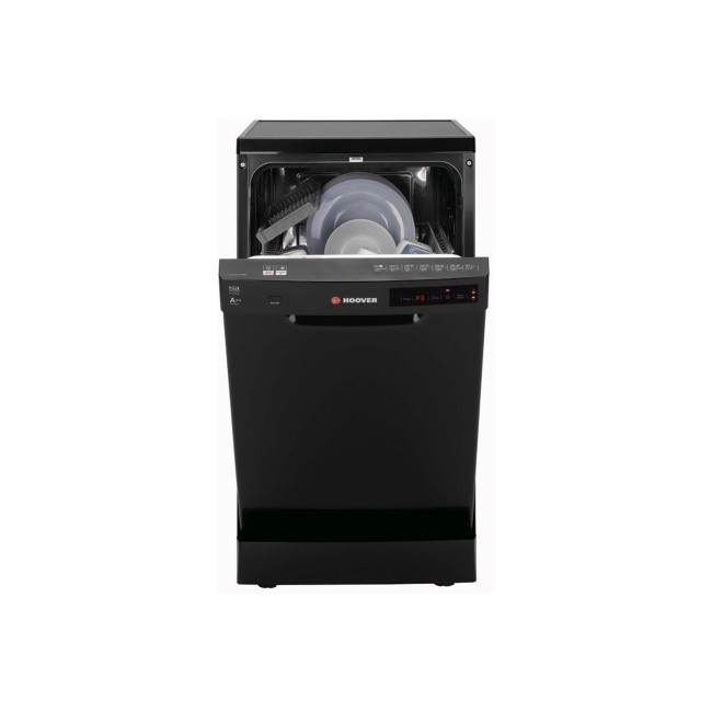 Refurbished Hoover 10 Place Slimline Freestanding Dishwasher With One Touch - Black