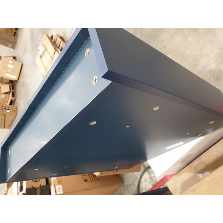 GRADE A2 - Blue Mirrored Wall Bathroom Cabinet 600 x 650mm - Ashford