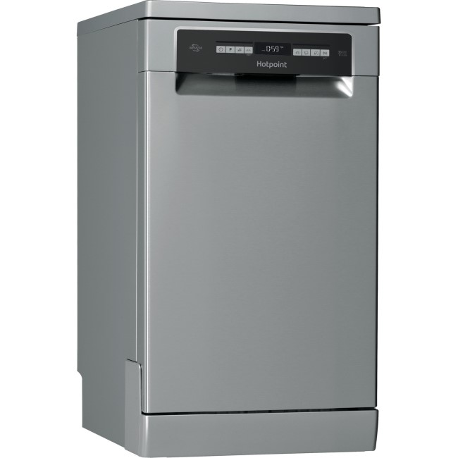Hotpoint 3D Zone Wash 10 Place Settings Freestanding Slimline Dishwasher - Stainless Steel