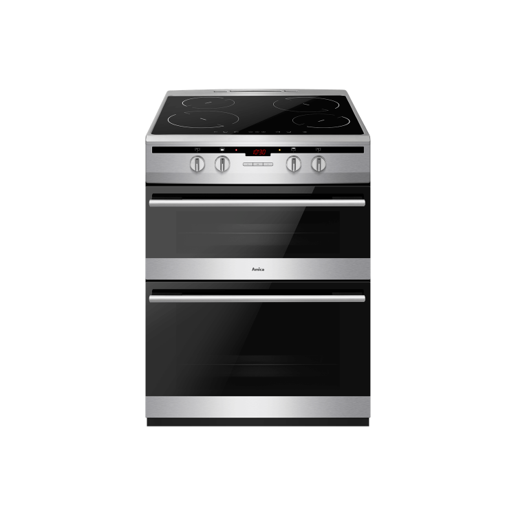 Amica 60cm Double Oven Electric Induction Cooker - Stainless Steel