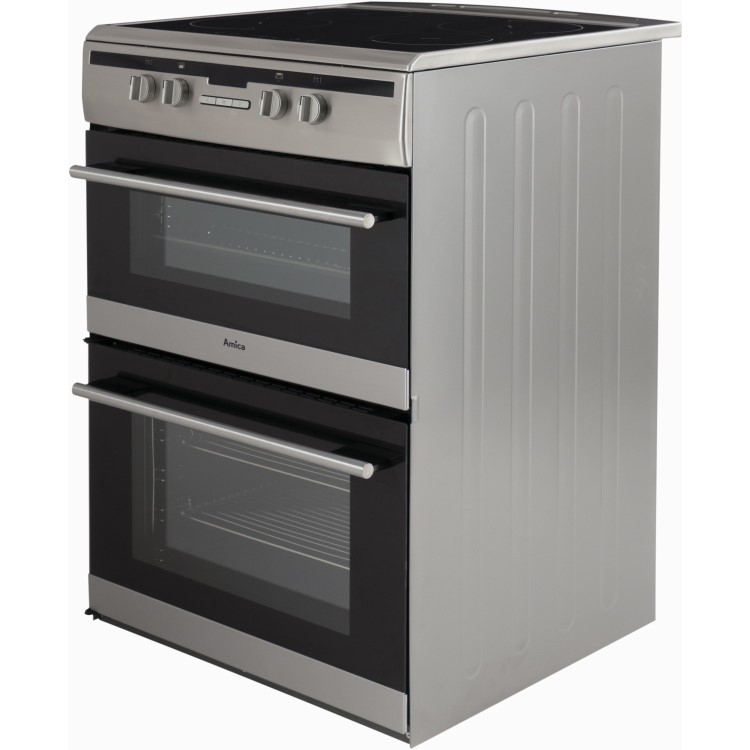 Amica 60cm Double Oven Electric Induction Cooker - Stainless Steel