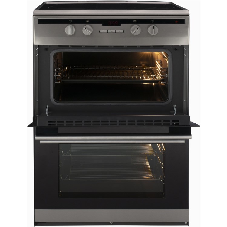 Amica 60cm Double Oven Electric Induction Cooker - Stainless Steel