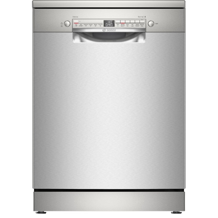 Refurbished Bosch Serie 2 SMS2HVI66G 13 Place Freestanding Dishwasher Silver