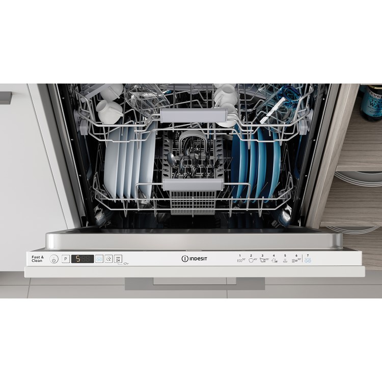 Refurbished Indesit DIC3B16UK 13 Place Fully Integrated Dishwasher White