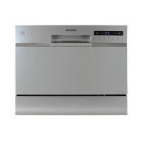 electriQ 6 Place Settings Freestanding Table Top Dishwasher - Silver