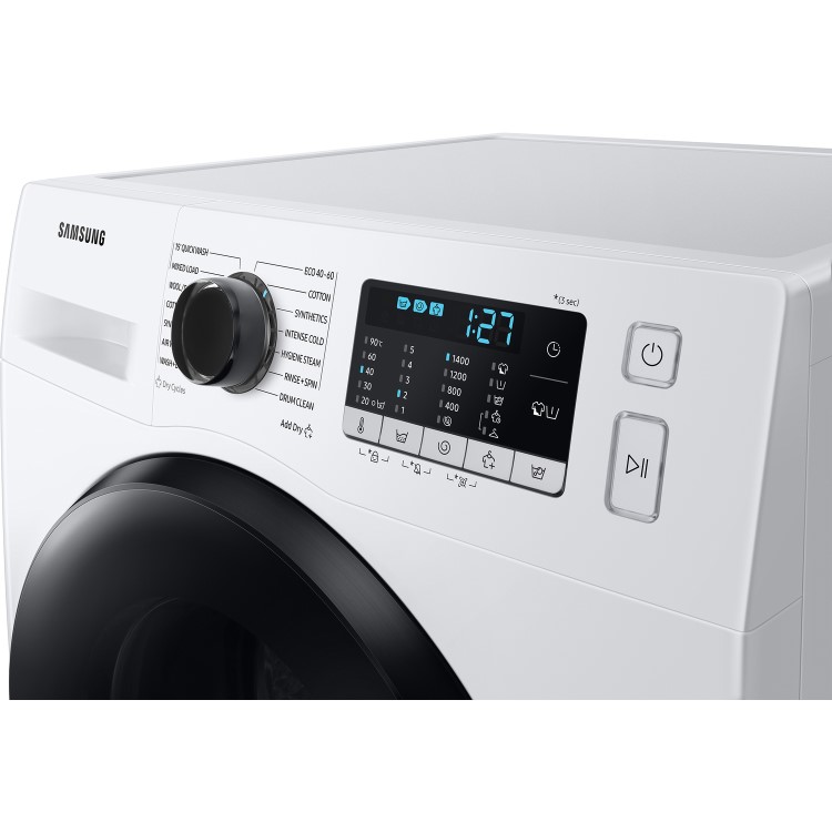 Refurbished Samsung Series 5 WD90TA046BE/EU Freestanding 9/6KG 1400 Spin Washer Dryer White