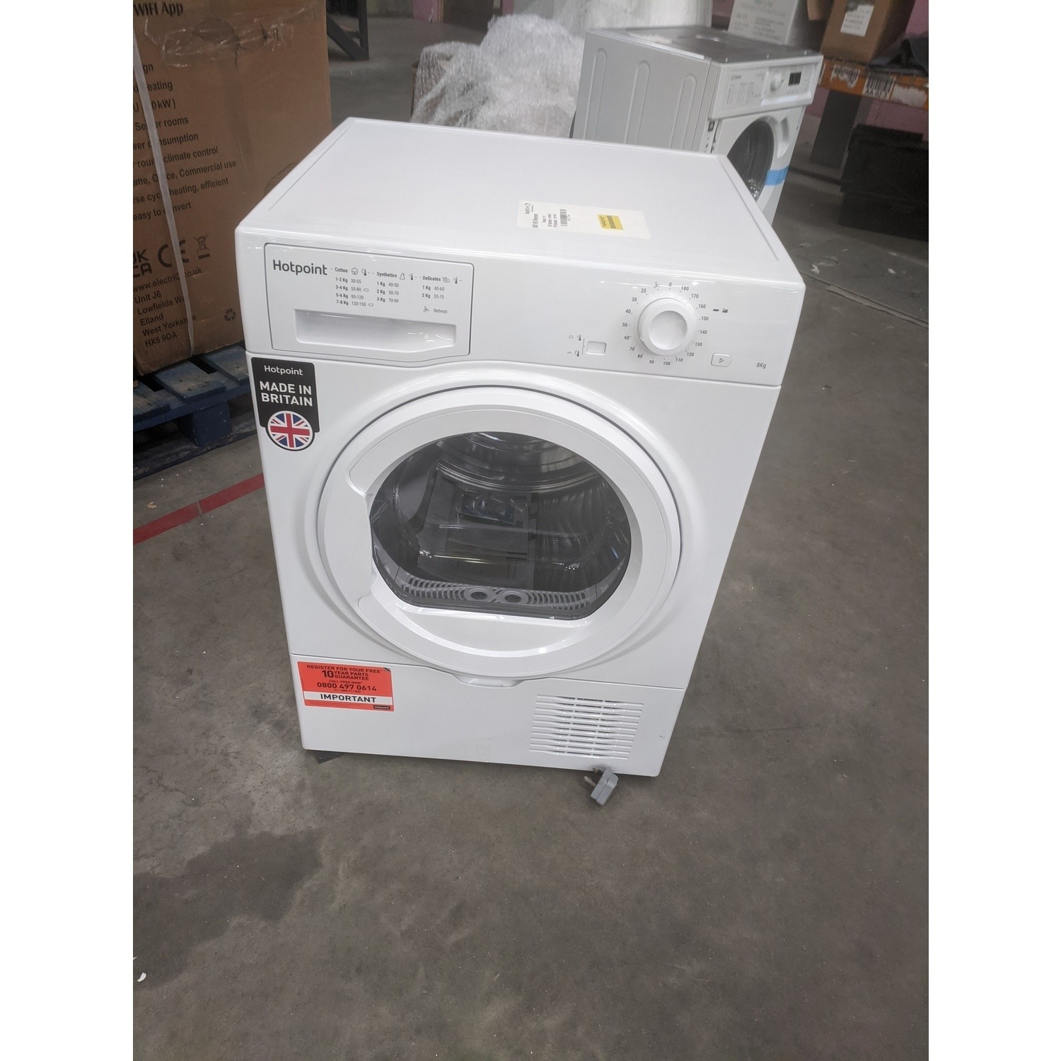 Refurbished Hotpoint H2D81WUK Freestanding Condenser 8KG Tumble Dryer