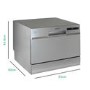 Refurbished electriQ EQDWTTS 6 Place Freestanding Table Top Dishwasher Silver