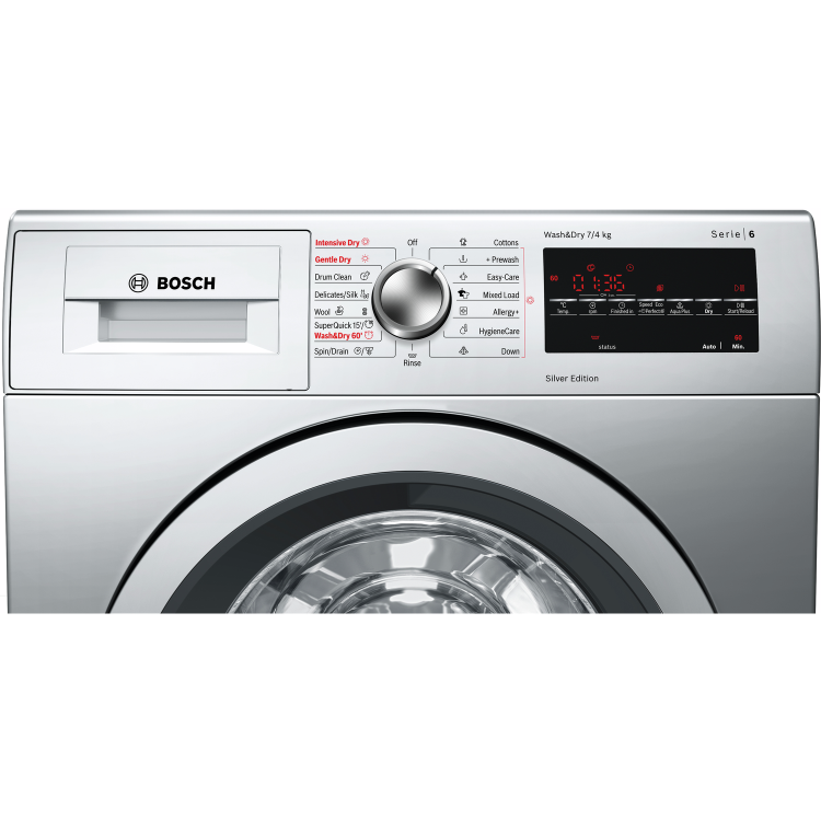 GRADE A2 - Bosch WVG3047SGB Serie 6 7kg Wash 4kg Dry 1500rpm Freestanding Washer Dryer - Silver