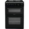 GRADE A2 - Hotpoint HAG60K 60cm Double Oven Gas Cooker - Black