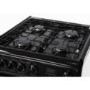 GRADE A1 - As new but box opened - Hotpoint HAG60K 60cm Double Oven Gas Cooker - Black