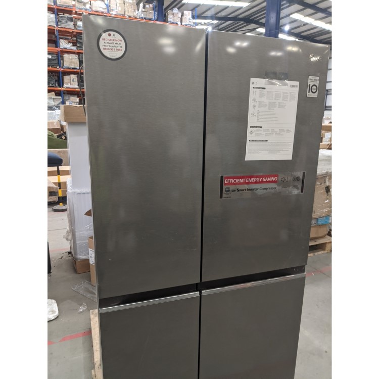 Refurbished LG GSBV70DSTF Freestanding 655 Litre American Fridge Freezer Stainless Steel