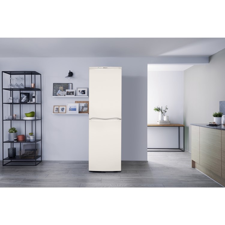 HOTPOINT HBNF5517W 228 Litre Freestanding Fridge Freezer 50/50 Split Frost Free 54.5cm Wide - White