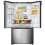 Hisense 596 Litre French Style American Fridge Freezer With Super Cooling  - Stainless Steel Look