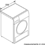 Refurbished Bosch Series 4 WTN83201GB Freestanding Condenser 8KG Tumble Dryer White
