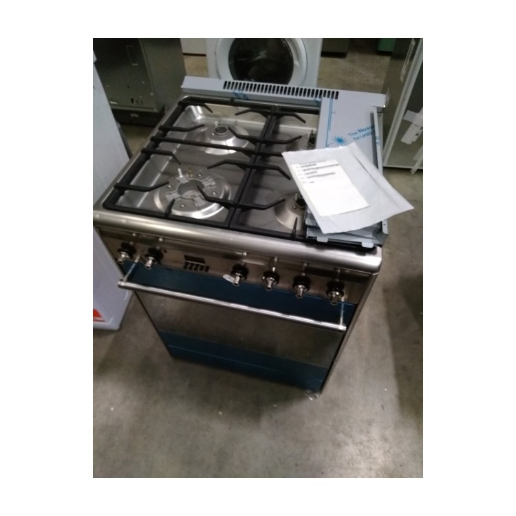 Refurbished Smeg Concert SUK61PX8 60cm Dual Fuel Cooker with Pyrolytic Cleaning Stainless Steel