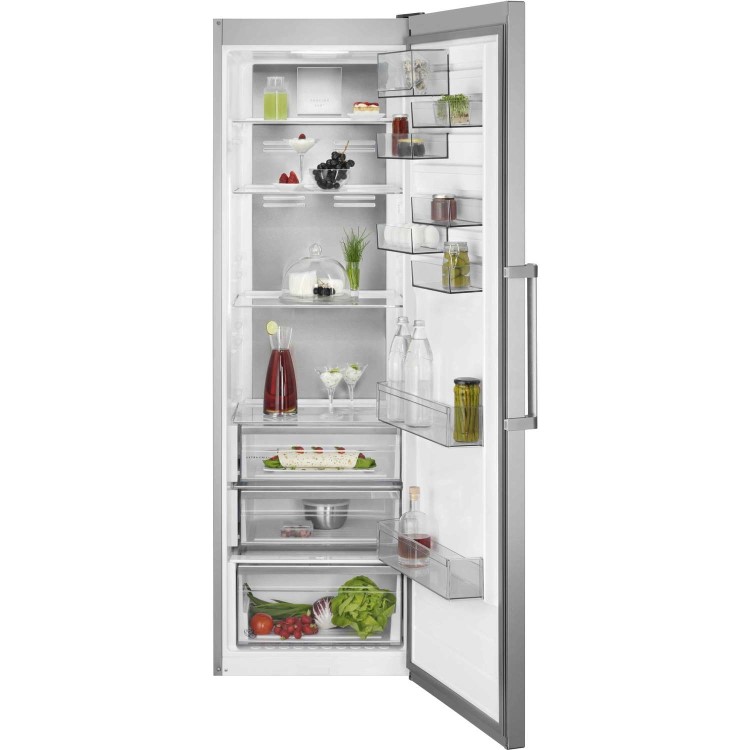 Refurbished AEG RKB738E5MX Freestanding 380 Litre Larder Fridge Stainless Steel