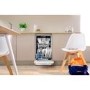 Indesit 10 Place Settings Freestanding Slimline Dishwasher - Silver