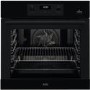 Refurbished AEG SteamBake BEB355020B 60cm Single Built In Electric Oven with Added Steam Function Black