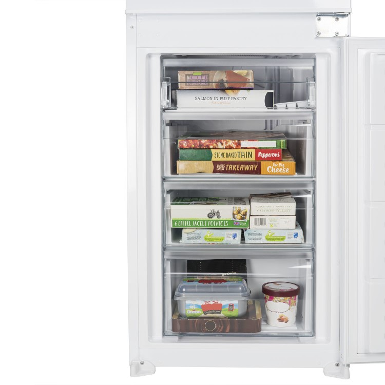 electriQ 235 Litre 50/50 Integrated Fridge Freezer - White