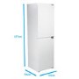 electriQ 235 Litre 50/50 Integrated Fridge Freezer - White