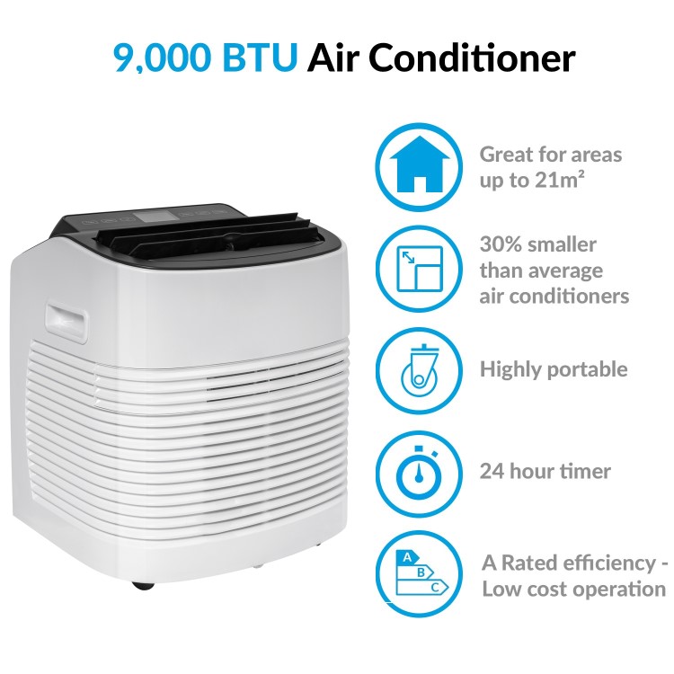 Refurbished electriq Compact 9000 BTU Portable Air Conditioner