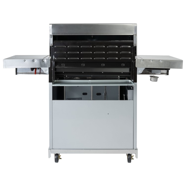 Monster Grill - 5 Burner Gas BBQ Grill with 2 Side Burners - Stainless Steel
