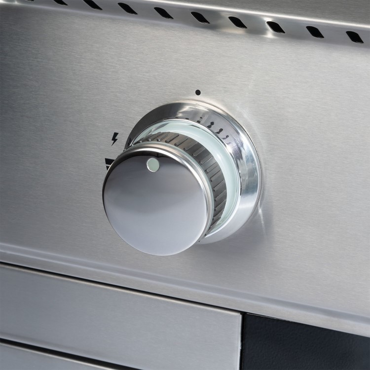 Monster Grill - 5 Burner Gas BBQ Grill with 2 Side Burners - Stainless Steel