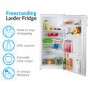 GRADE A2 - electriQ 204 Litre Freestanding Larder Fridge 123cm Tall Antibacterial Lining 54cm Wide - White