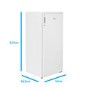 GRADE A2 - electriQ 204 Litre Freestanding Larder Fridge 123cm Tall Antibacterial Lining 54cm Wide - White