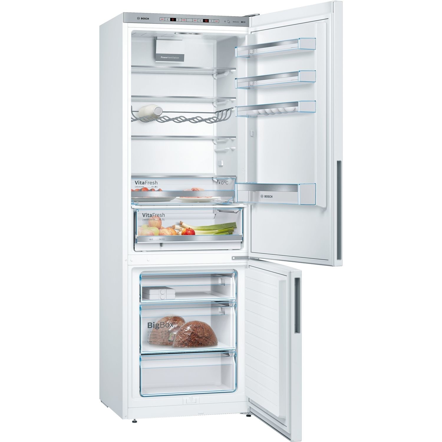 Bosch Series 6 413 Litre 60/40 Freestanding Fridge Freezer - White Bosch Series 6 413 Litre 60/40 Freestanding Fridge Freezer - White