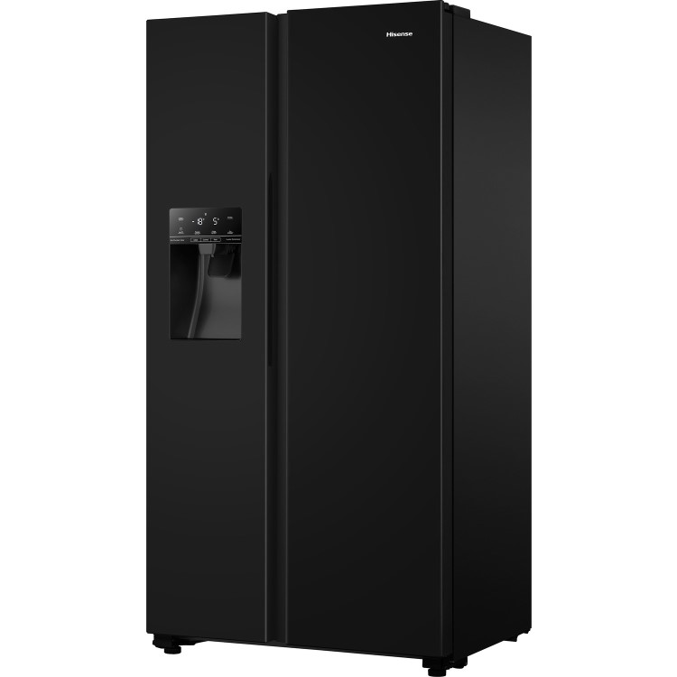 Refurbished Hisense RS694N4TBF 535 Litre American Fridge Freezer Black 