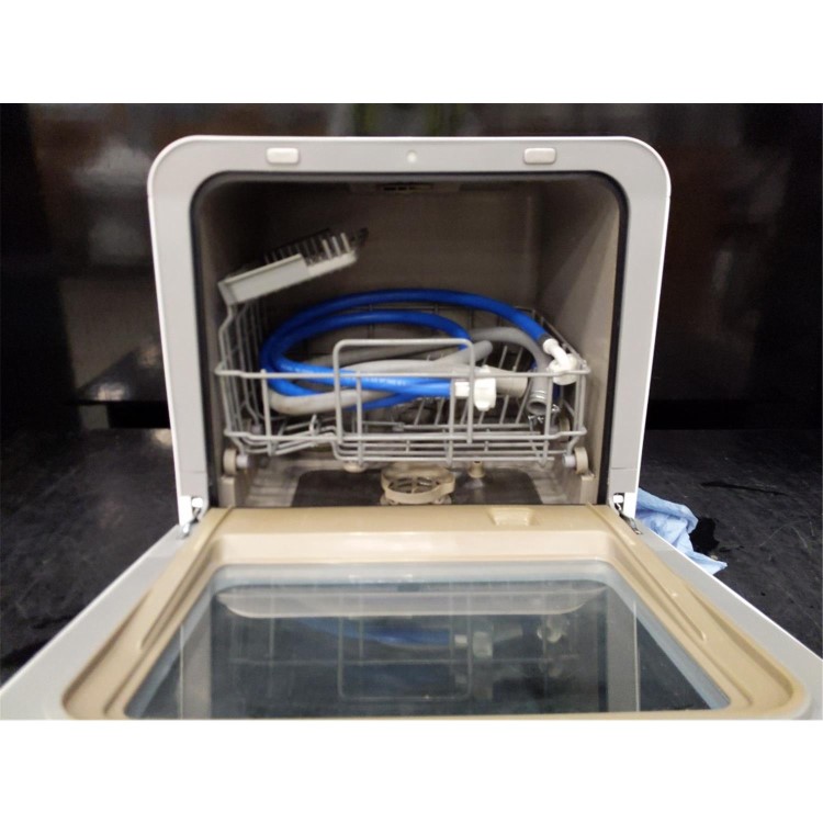 Refurbished electriQ EQDWTTGF Freestanding 2 Place Mini Table Top Portable Dishwasher White