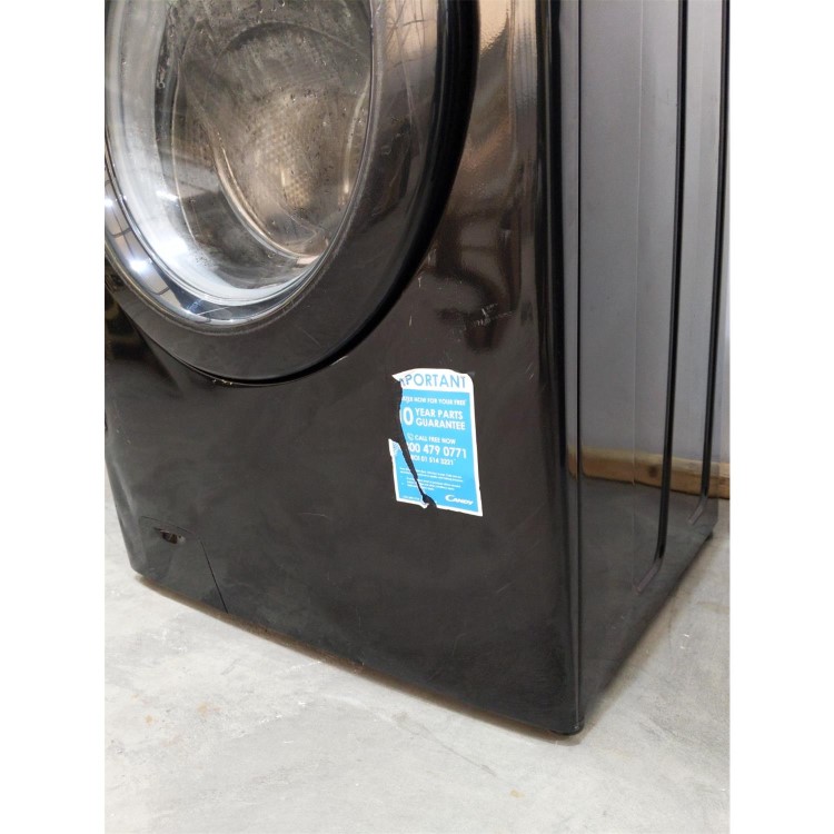 Refurbished Candy Ultra HCU14102DBBE-80 Freestanding 10KG 1400 Spin Washing Machine Black