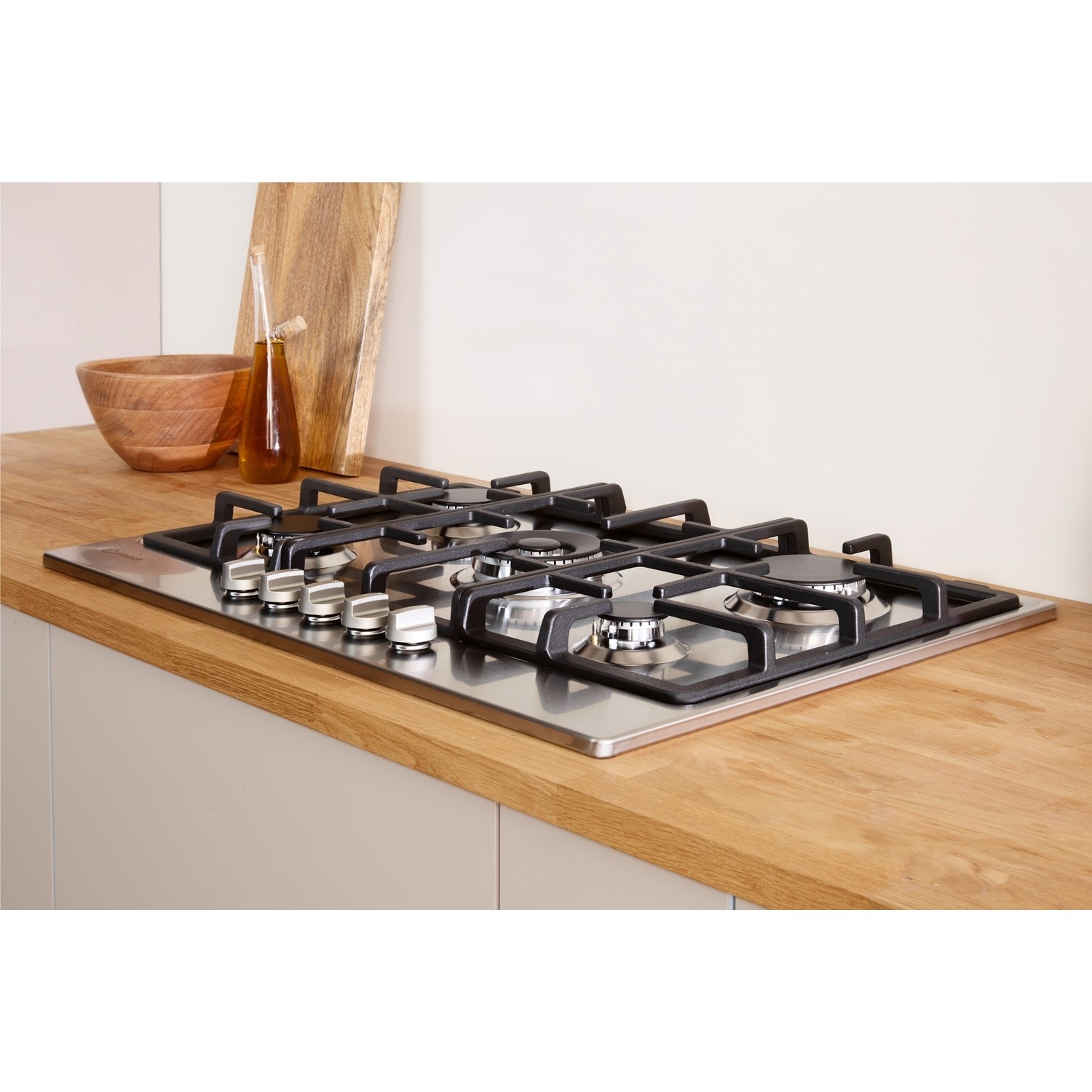 Indesit THP751PIXI Aria 75cm 5 Burner Gas Hob Stainless Steel Appliances Direct