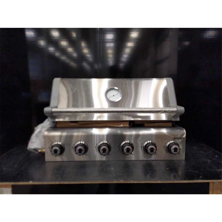 Refurbished Outback Jupiter 6 Burner Hybrid BBQ Grill with Chopping Board - Stainless Steel