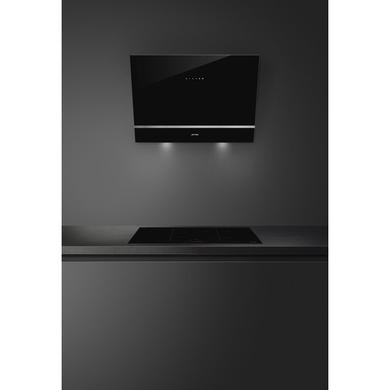 GRADE A1 - Smeg 80cm Angled Chimney Cooker Hood - Black