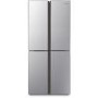 Fridgemaster 378 Litre Four Door American Fridge Freezer With Multiflow  - Silver