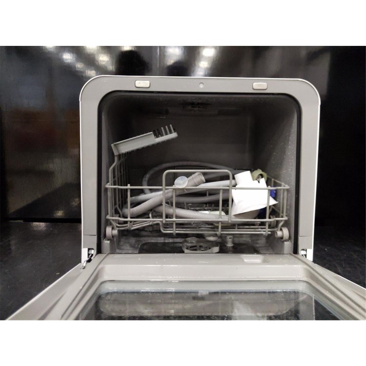 GRADE A3 - electriQ Freestanding Mini Table Top Portable Dishwasher - White