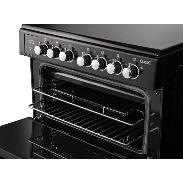 Refurbished Rangemaster Classic CLA60ECBLC 60cm Electric Cooker Black