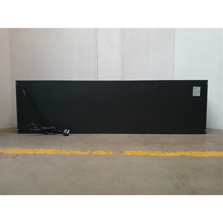 ALMOST PERFECT - Black Inset Media Wall Electric Fireplace 60 inch - Amberglo