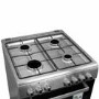 GRADE A2 - electriQ 60cm Dual Fuel Single Oven Cooker - Stainless Steel