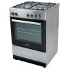 electriQ 60cm Dual Fuel Single Oven Cooker - Stainless Steel