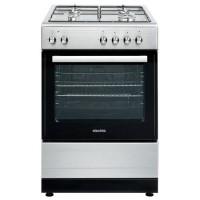 electriQ 60cm Dual Fuel Single Oven Cooker - Stainless Steel electriQ 60cm Dual Fuel Single Oven Cooker - Stainless Steel