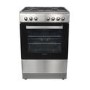 GRADE A2 - electriQ 60cm Dual Fuel Single Oven Cooker - Stainless Steel